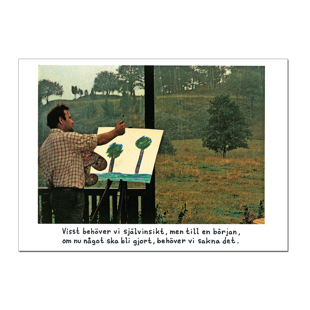Vykort Jan Stenmark "Självinsikt"