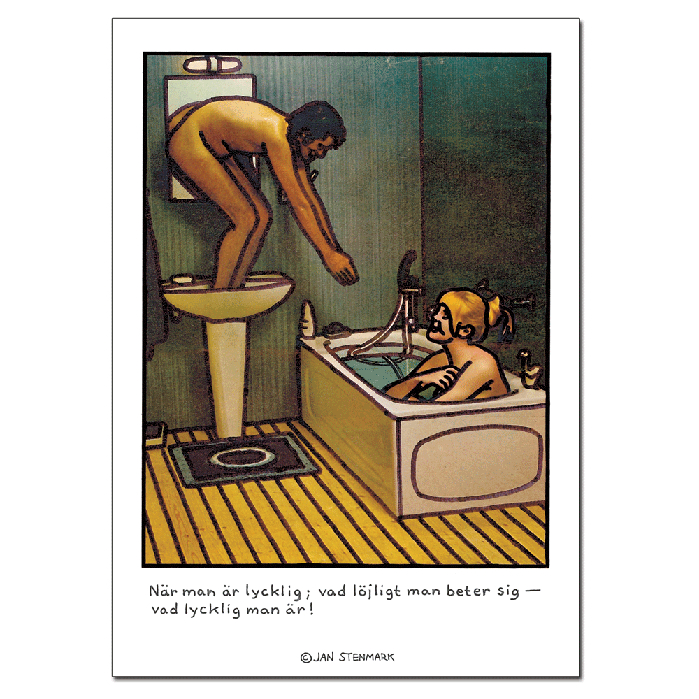 Poster Jan Stenmark "Lycklig"