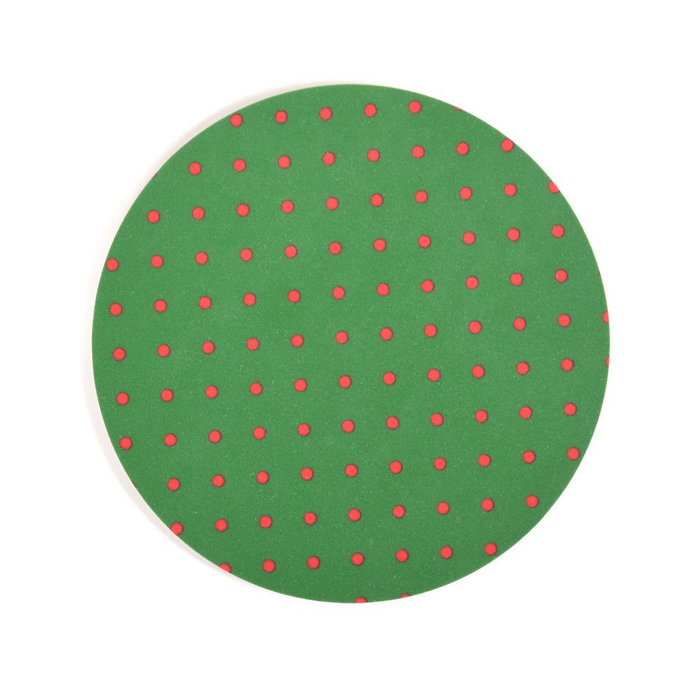 Coaster Dot round (dark green)