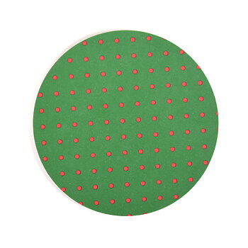 Coaster Dot round (dark green)