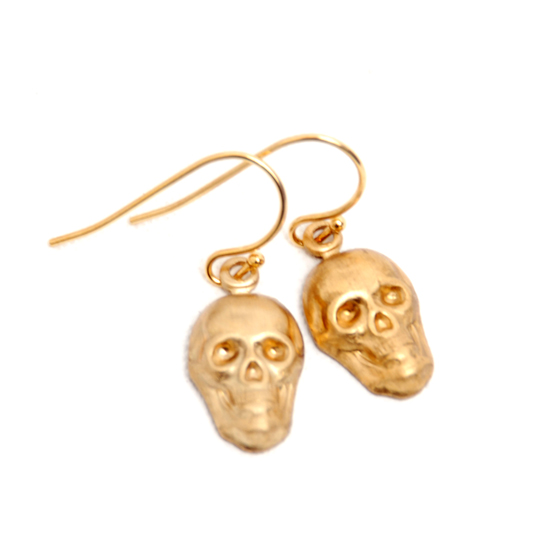 Earrings Skull Hollow (gold)