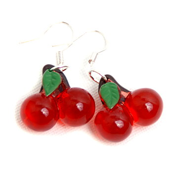 Örhängen Cherry (transparent)