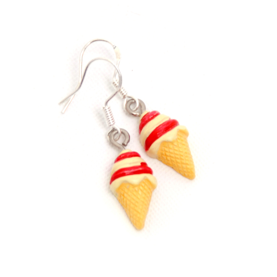 Earrings Icecream Small Strawberry