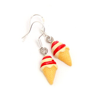Örhängen Glass Liten Jordgubb