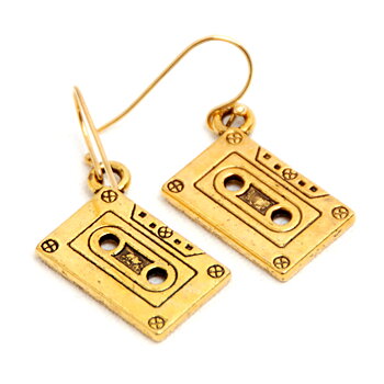 Örhängen Kassettband (guld)