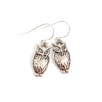 Earrings Owl 5 (silver)