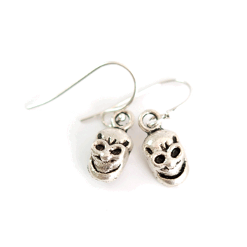 Earrings Skull laughing(silver)