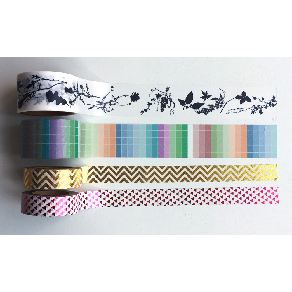 Paper tape washi, metallic and wide