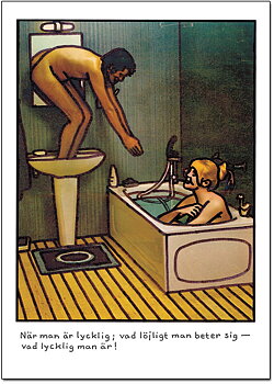 Postcard Jan Stenmark "Lycklig"