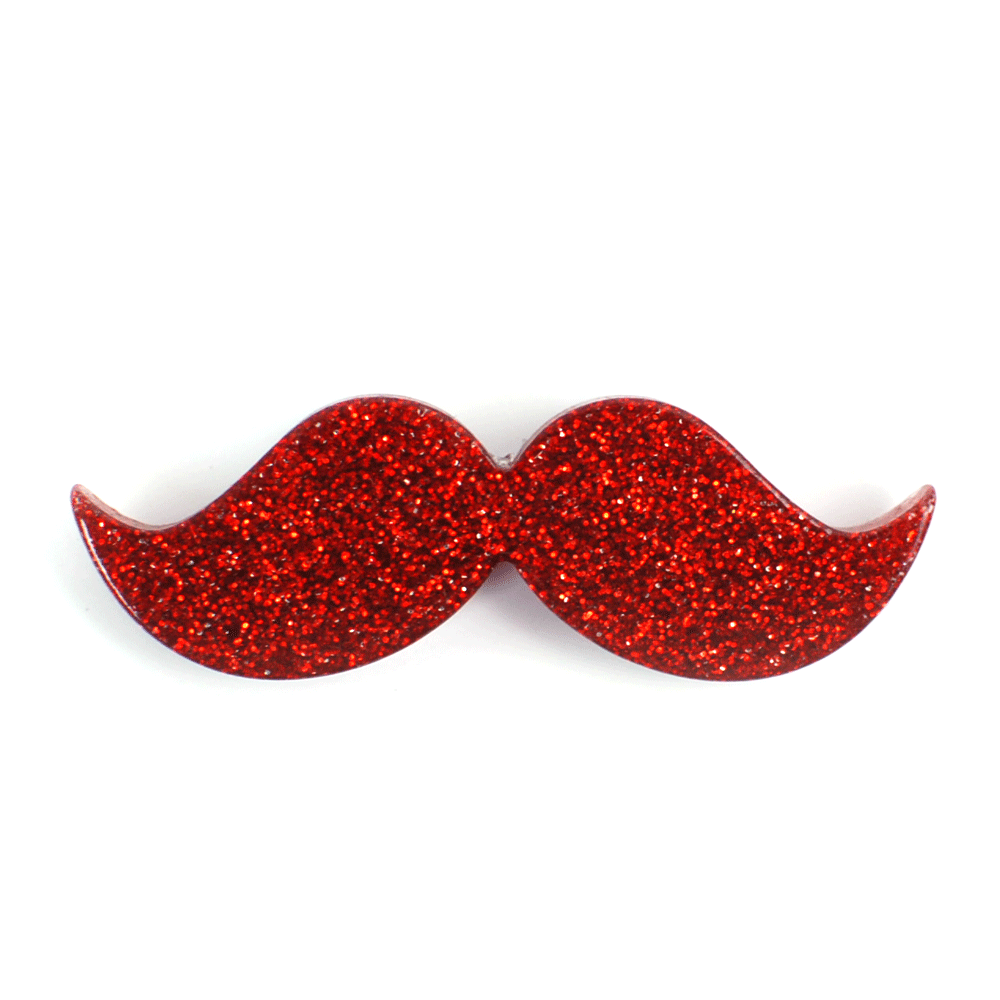 Magneetti Viikset (glitter punainen)