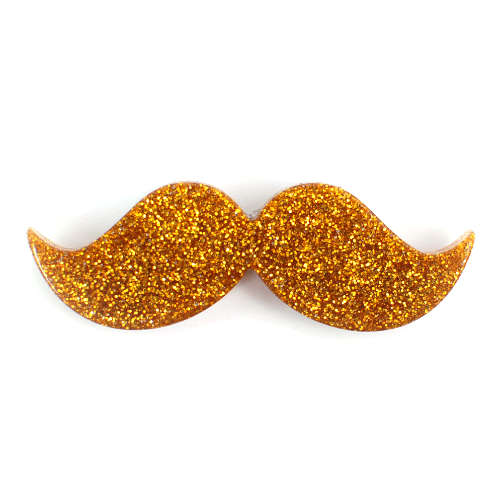 Magneetti Viikset (glitter kulta)