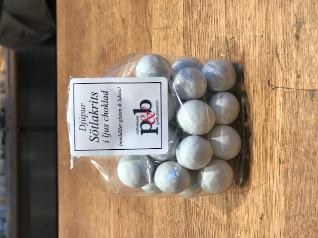Djúpur - Saltlakrits i ljus choklad - 100g