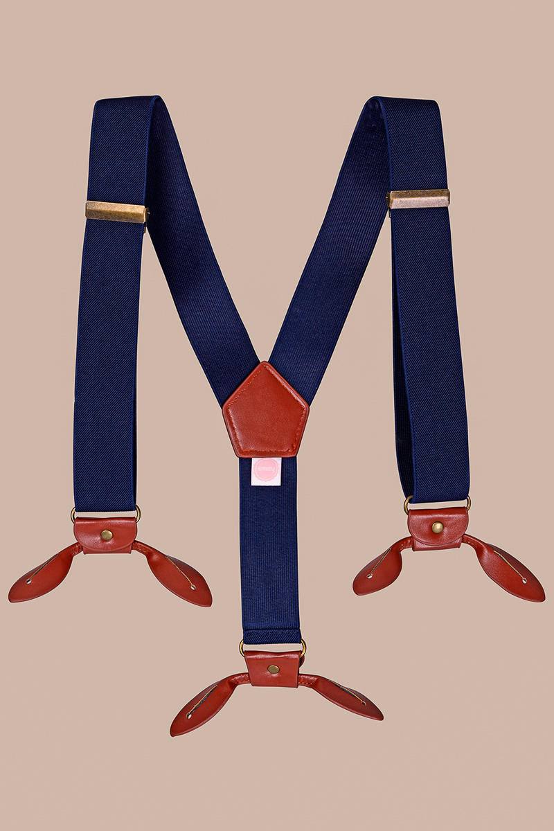 Fin & Vince selling Navy Suspenders