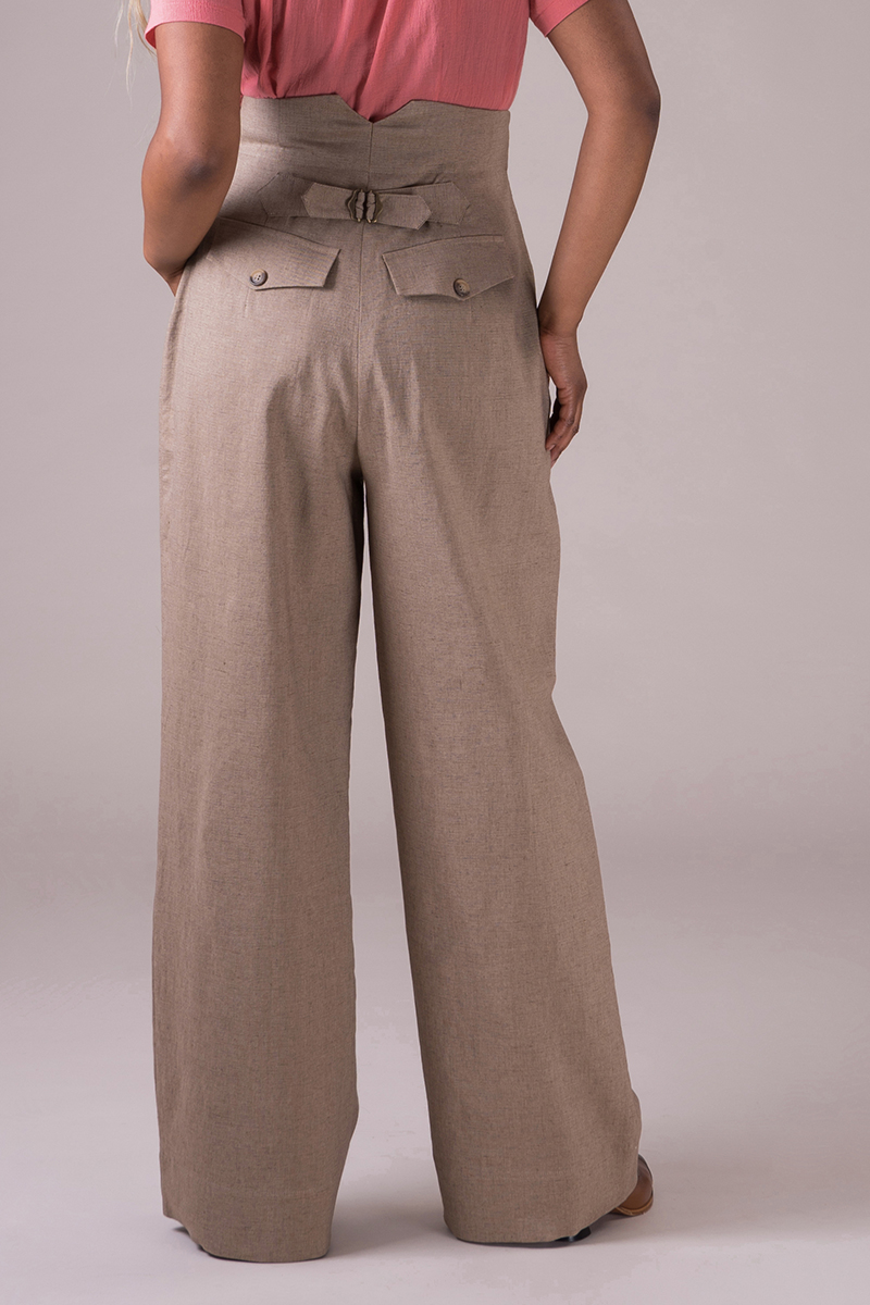 The good old grandpa pants. Taupe linen - emmy design