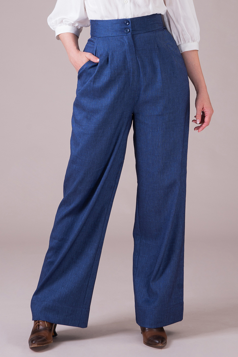 The good old grandpa pants. Navy herringbone - emmy design