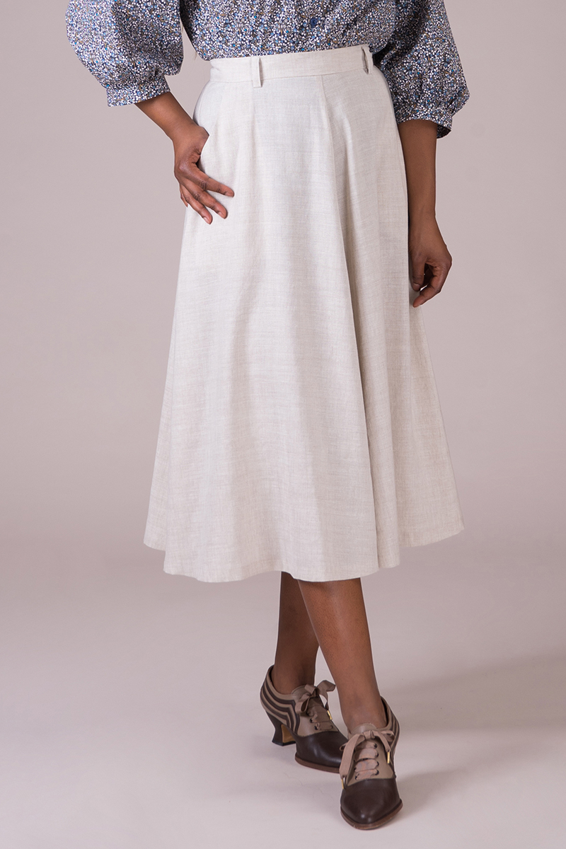 The jazzed-up jazz skirt. Natural linen - emmy design