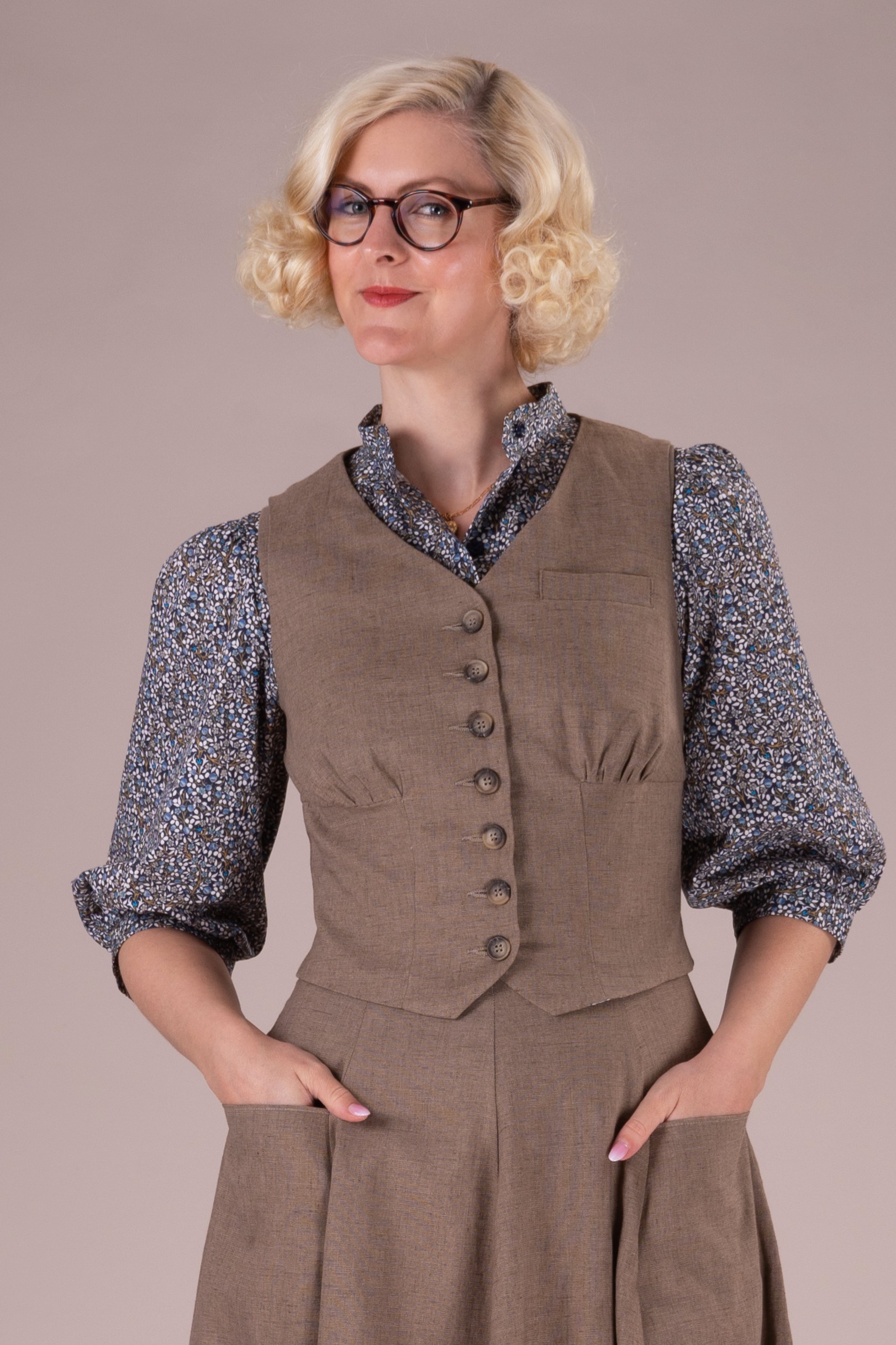 Taupe waistcoat on sale