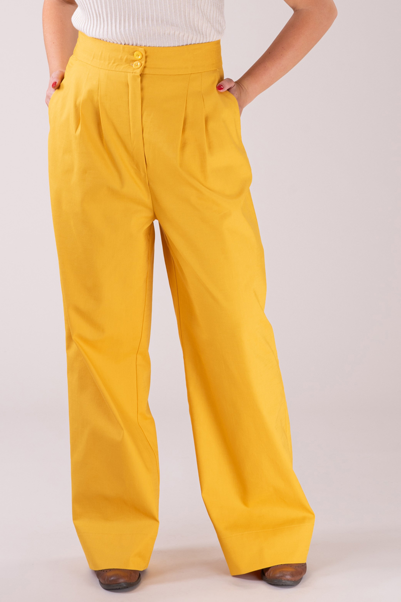 The good old grandpa pants. Marigold cotton. - emmy design