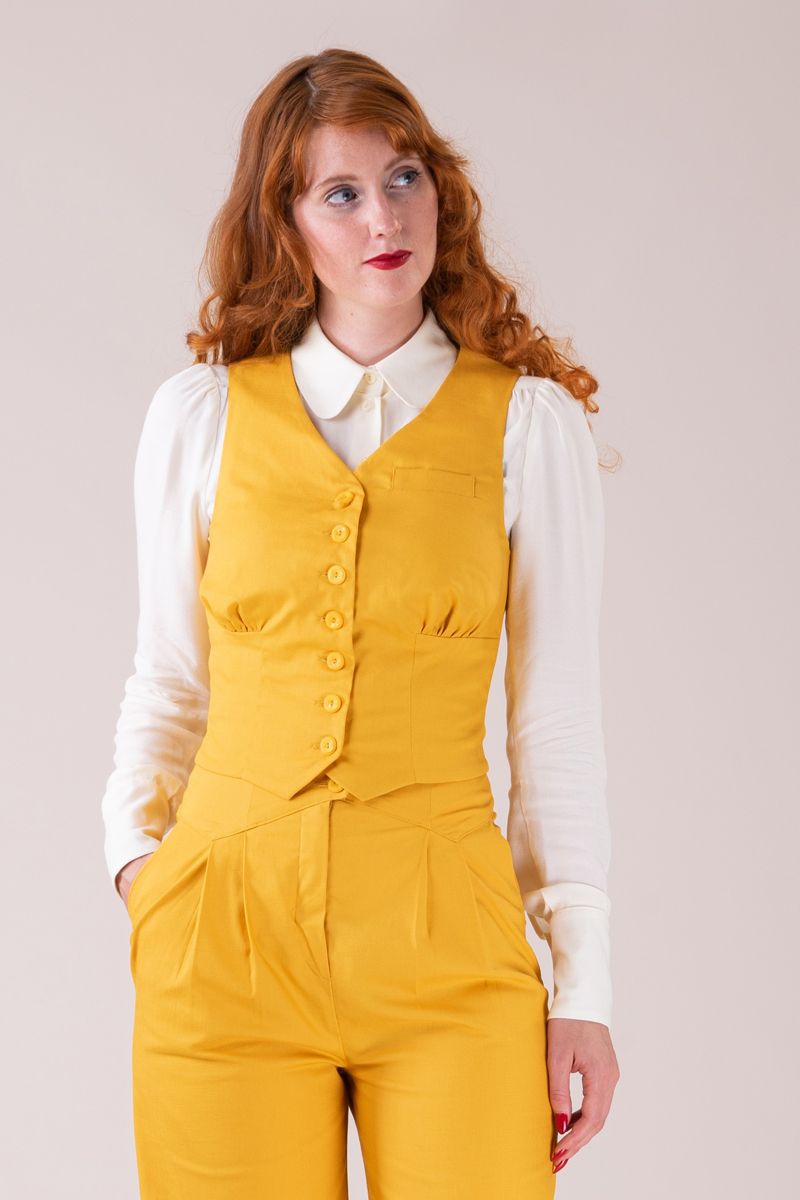 The Gentlewoman Waistcoat Marigold Cotton Emmy Design 1163