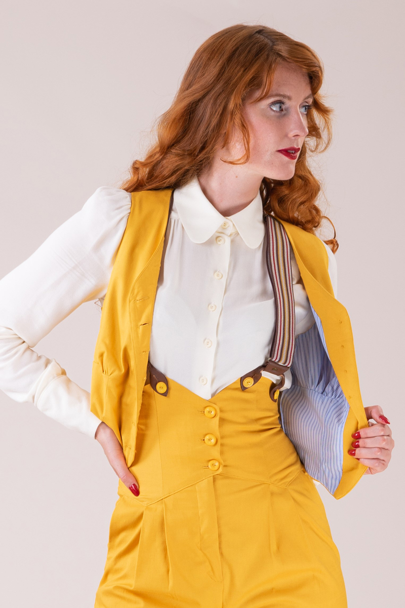 The Gentlewoman Waistcoat Marigold Cotton Emmy Design 6834