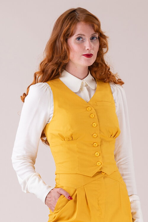 Emmy Design The Gentlewoman Waistcoat Marigold Cotton 9838