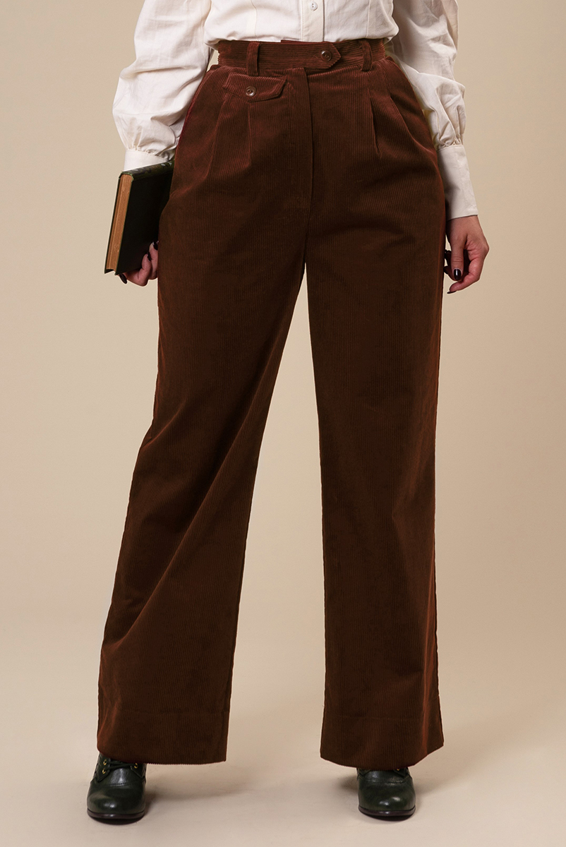 The Business As Usual Pants. Brown cord - emmy design