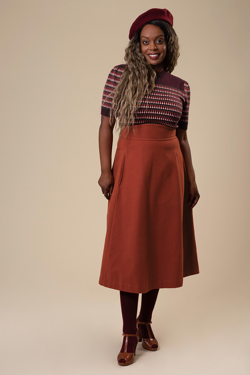 A line skirt top rust