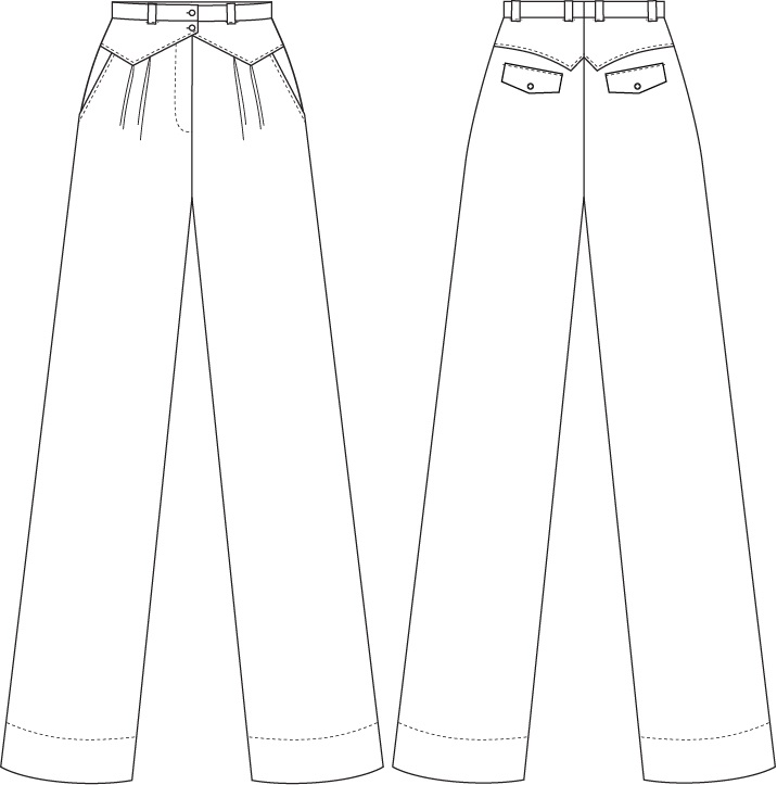 emmy design - The fancy worker pants. Navy salt & pepper