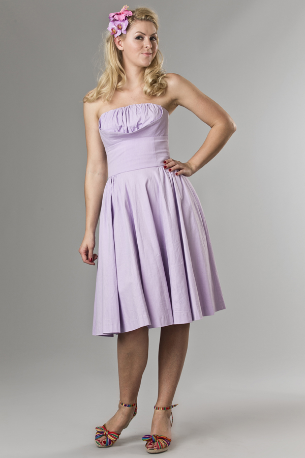emmy design - the Honolulu swing dress. lavender
