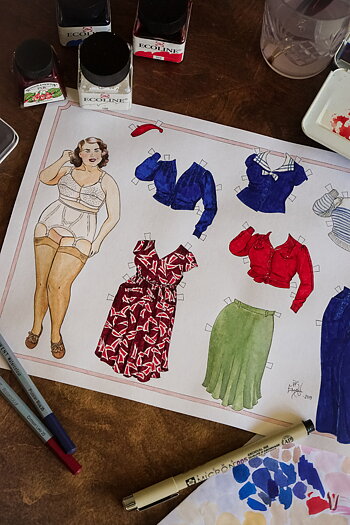 Paper Doll Art Prints