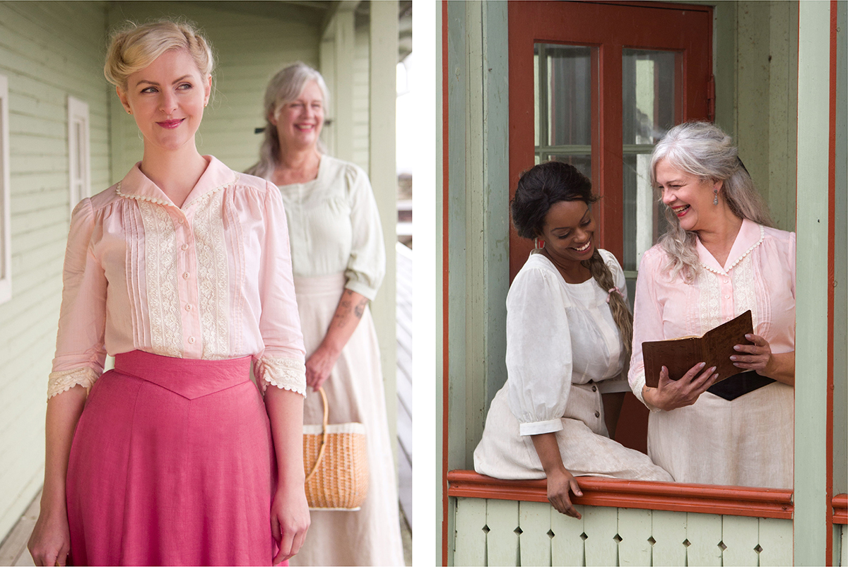 10_emmy design_Vintage style clothes_Edwardian fashion_Pastels_Victorian_Casual Edwardian_Cotton lace blouse_dip belt_pink maxi skirt_Linen_Inclusive fashion-01