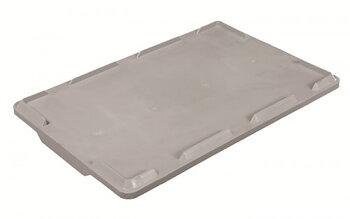Lid for crate UNI 60x40, GREY plastic