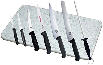 Kitchen set Victorinox (cut/trim), 6 knives+Steel+Board