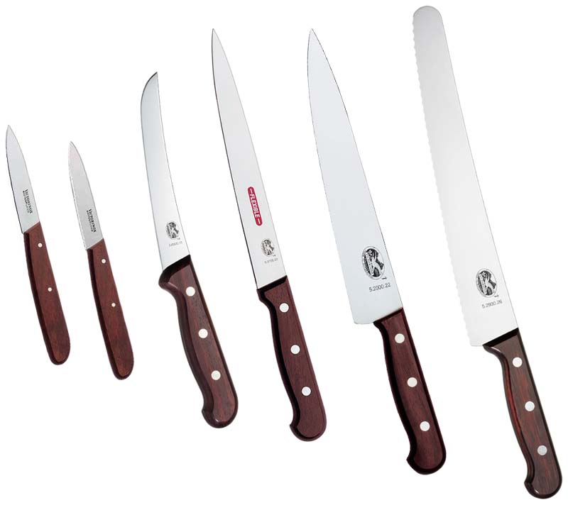 Köksset Victorinox (styck/puts), 6 knivar trä