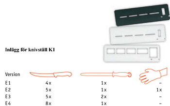 Knivställ K1 litet, rfr