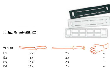 Knivställ K2 stort, rfr