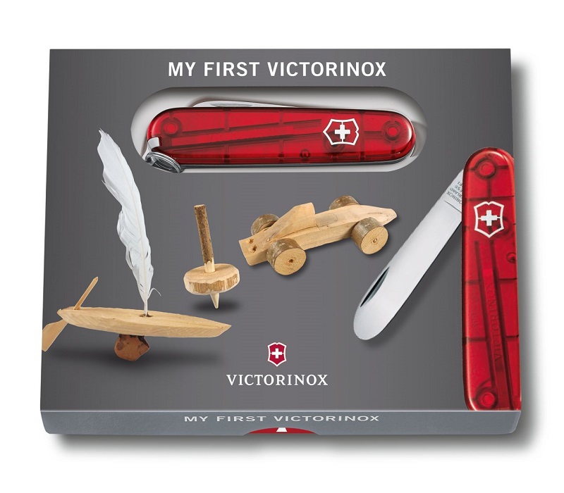 Pocket knife My First Victorinox 84 mm, pink transparent - 3