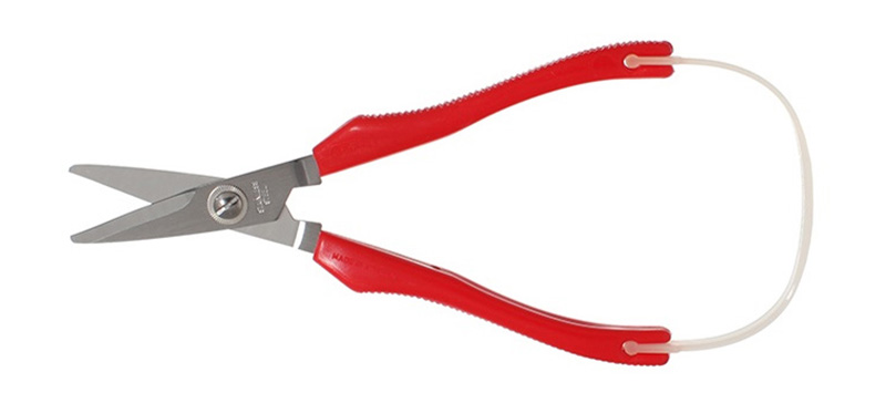 Scissors small, 16 cm springy/stainless/RED