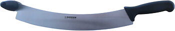 Cheese knife curved / 2 handles, 39 cm