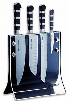 Knivblock Dick 8197200 med 4 knivar (magnet/plexi) (B)