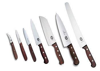 Kitchen set Victorinox (large), 7 knives wood