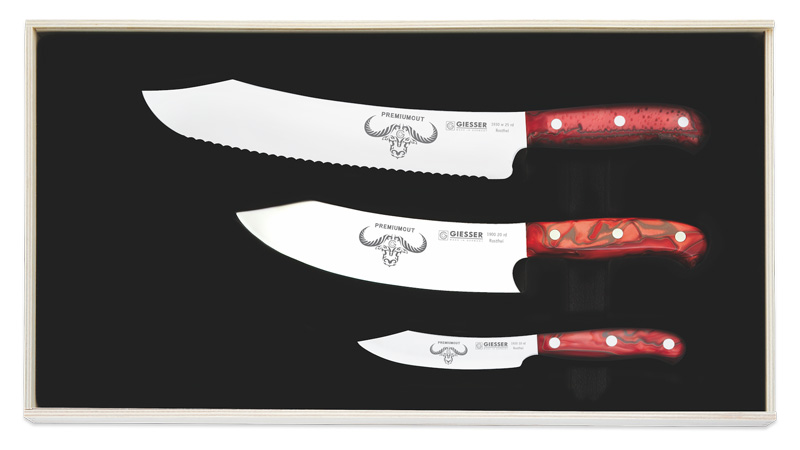 Knife Set PremiumCut 1996-3, Red Diamond
