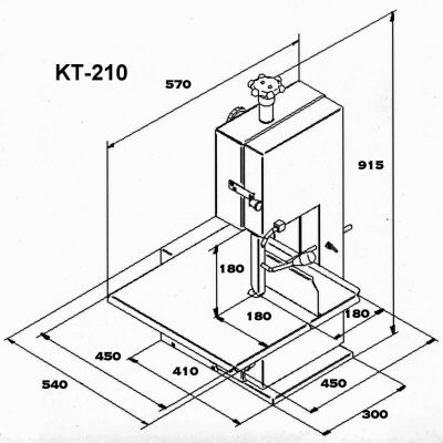 Meat band saw KT-210, 400V - 5