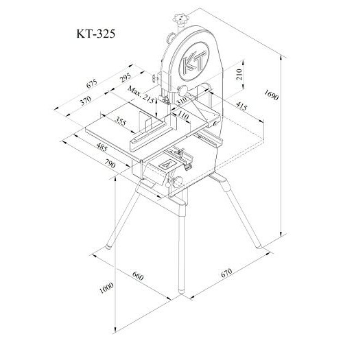 Meat band saw KT-325, 400V - 5