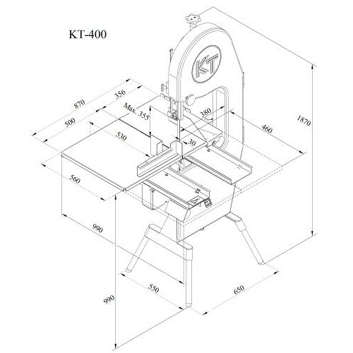 Meat band saw KT-400, 400V  - 5