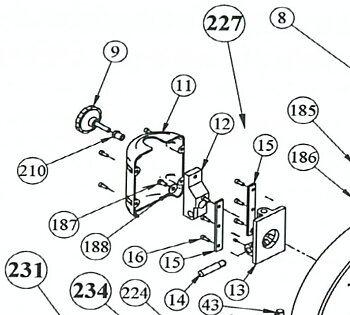 Sled blade tension KT-400 compl Pos 227