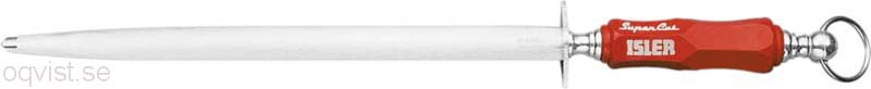 Skärpstål Isler 13609, 31 cm / ovalt-medium / RÖTT - 2