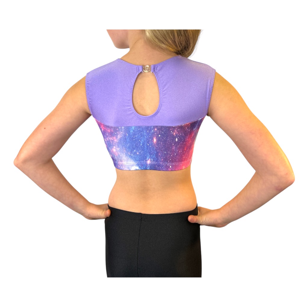 Showstore - Discotop Two-tone med Galaxymönster - 2