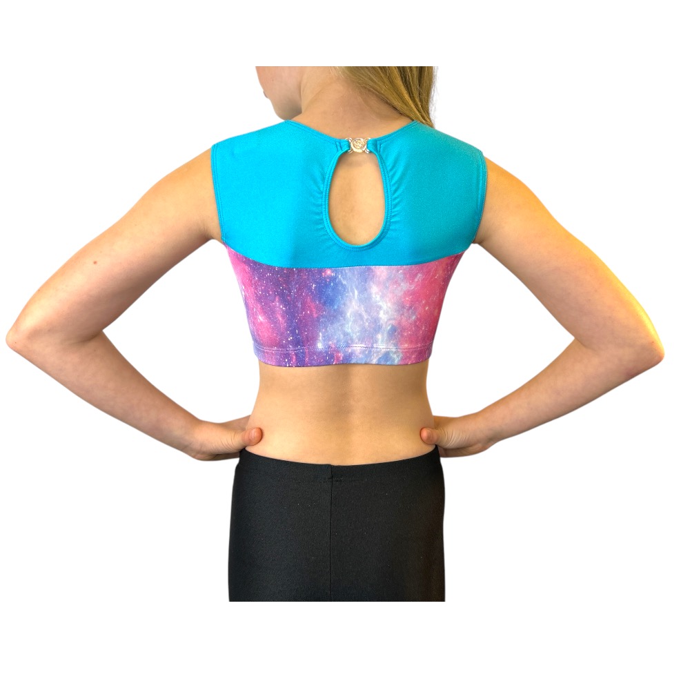 Showstore - Discotop Two-tone med Galaxymönster - 4