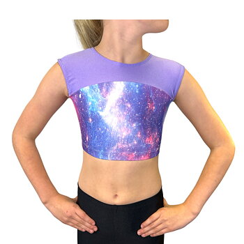 Showstore - Discotop Two-tone med Galaxymönster
